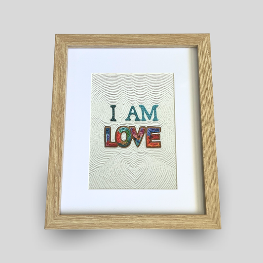 I AM LOVE Framed Clay Art Print
