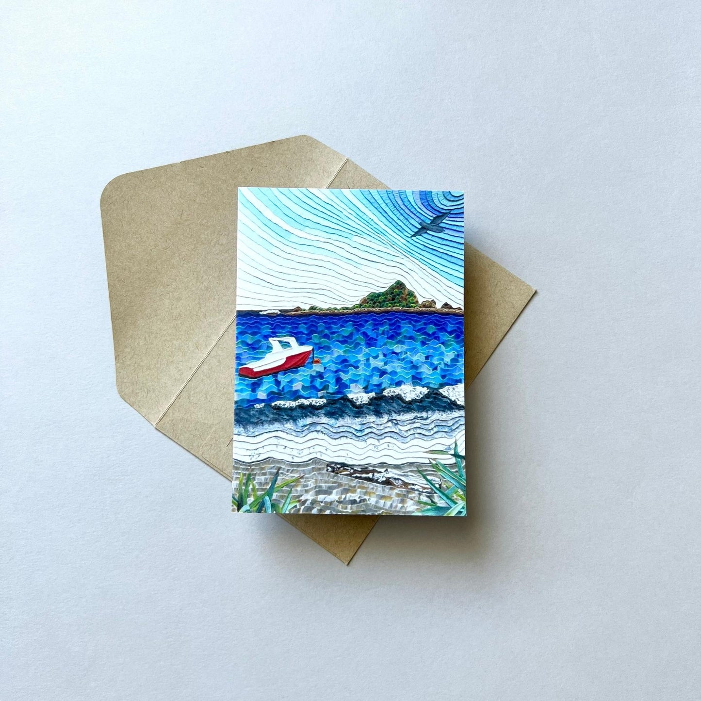 Island Bay, Wellington Reusable Greeting Card