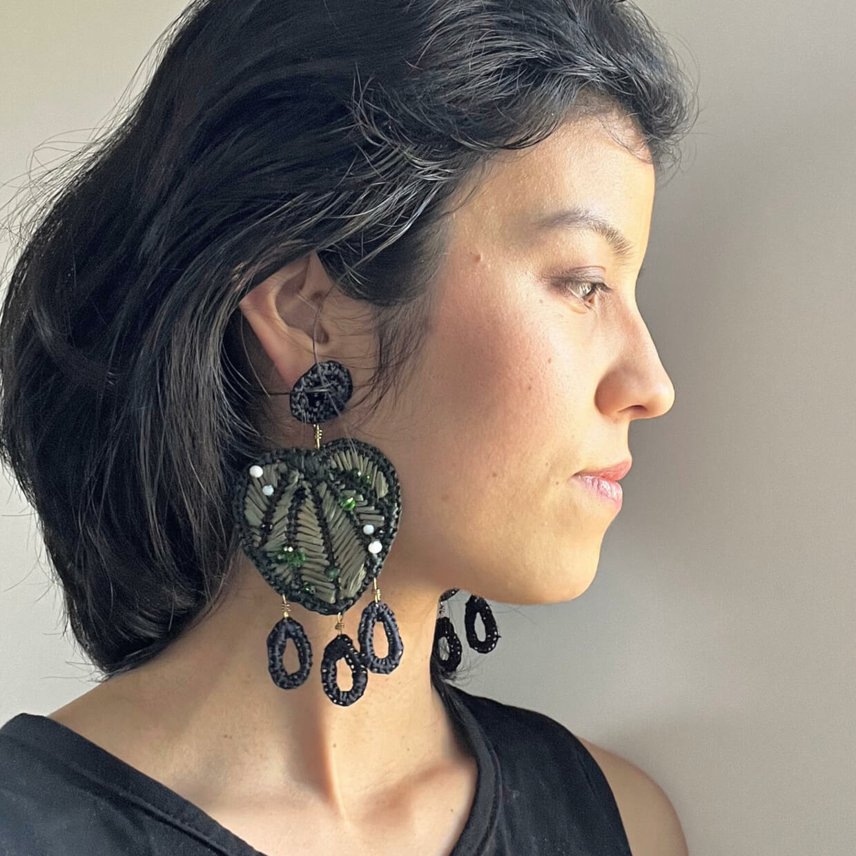 Kawakawa Power Raffia Earrings