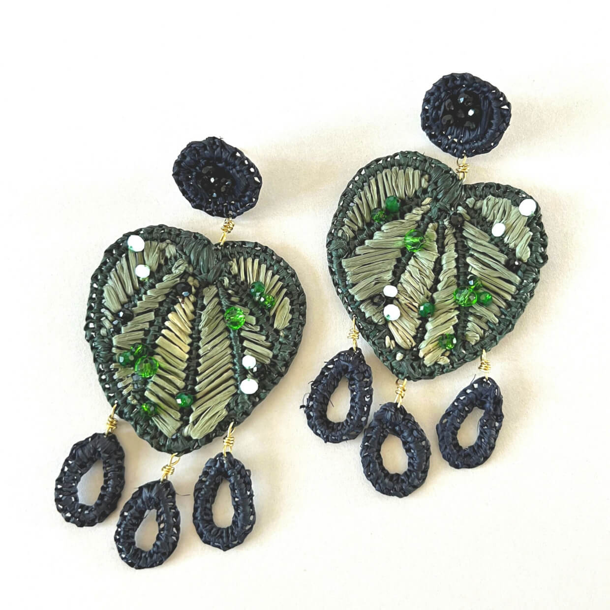 Kawakawa Power Raffia Earrings