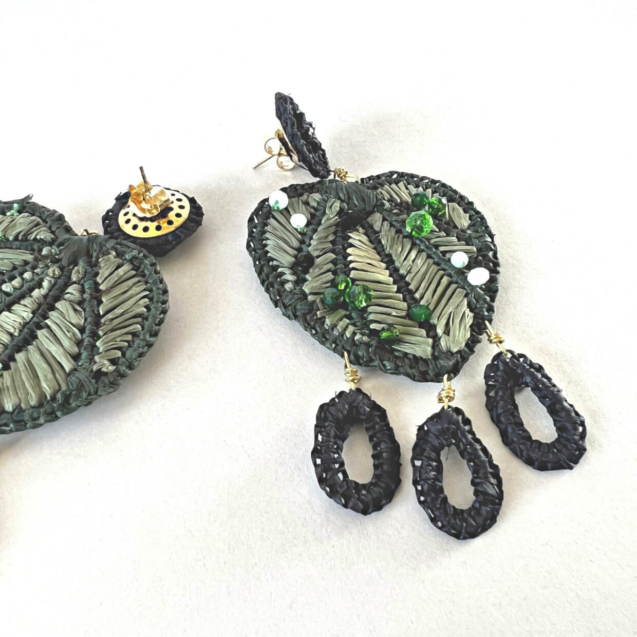 Kawakawa Power Raffia Earrings