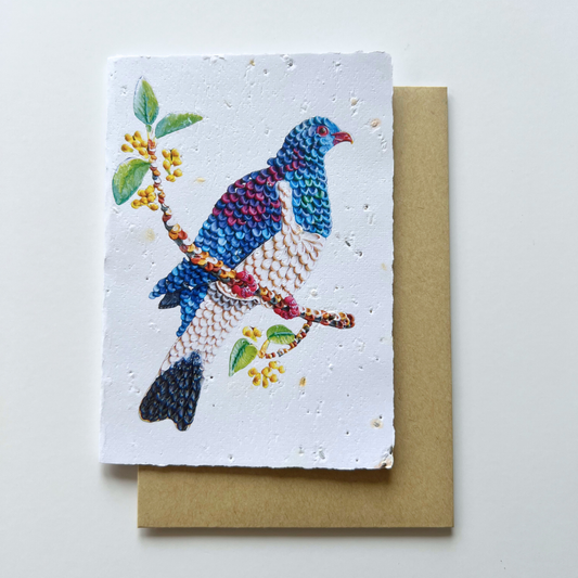 Kererū Bird - Seed of Connection Plantable Greeting Card
