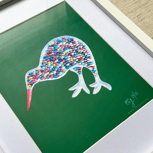 Kiwi Bird Large Framed Print