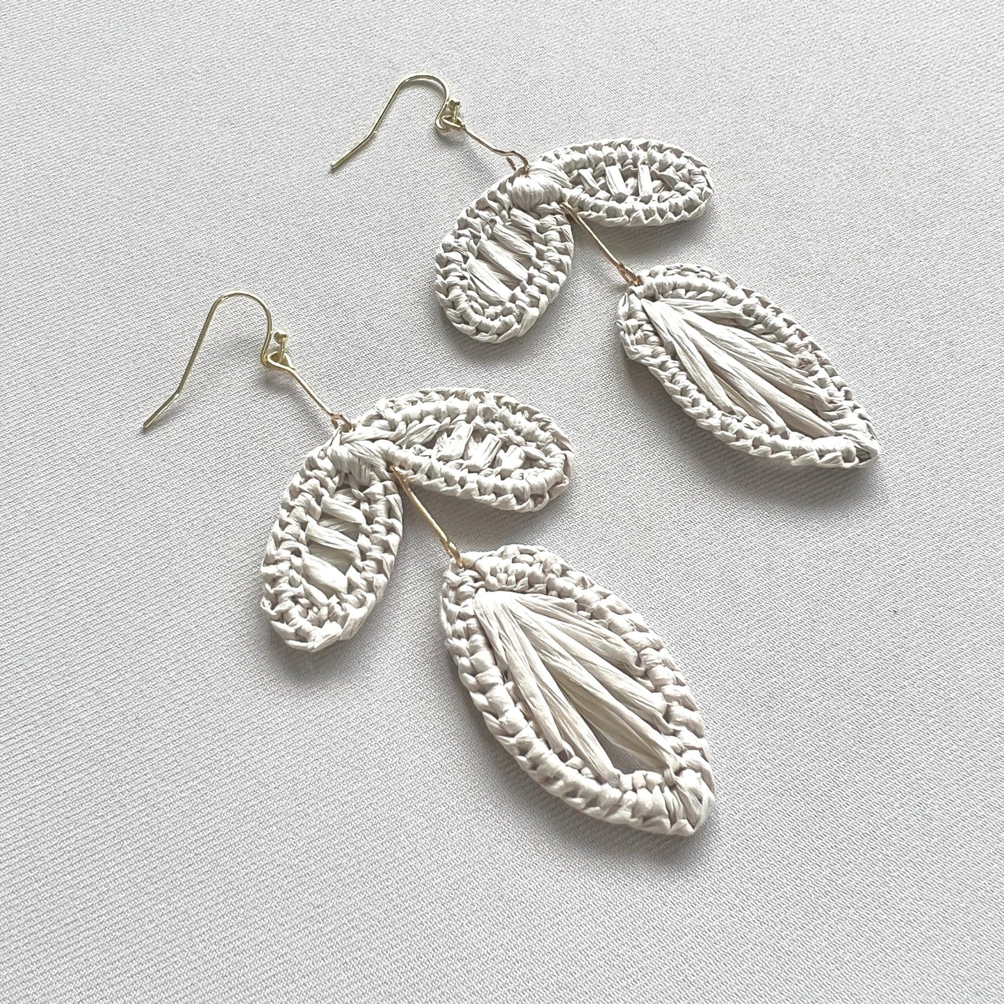 Seasons Leaves Raffia Earrings