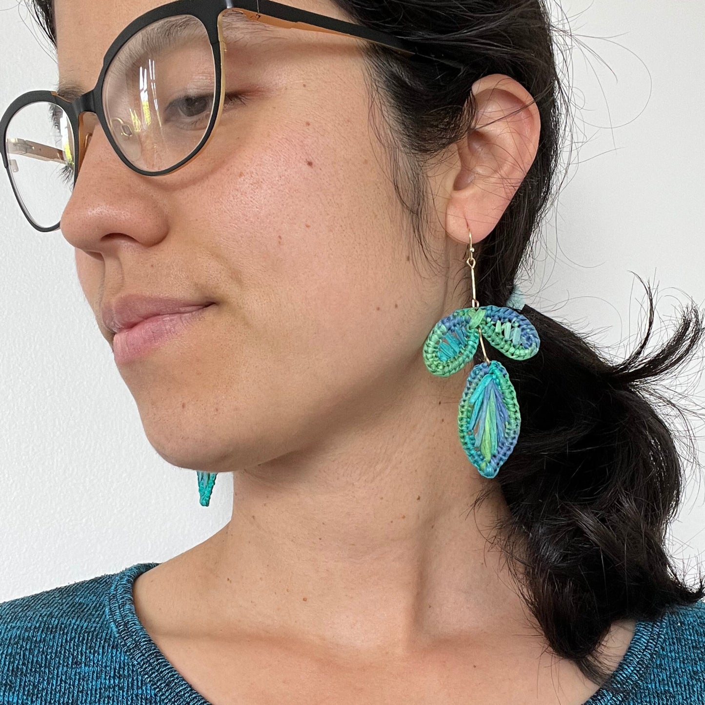 Seasons Leaves Raffia Earrings