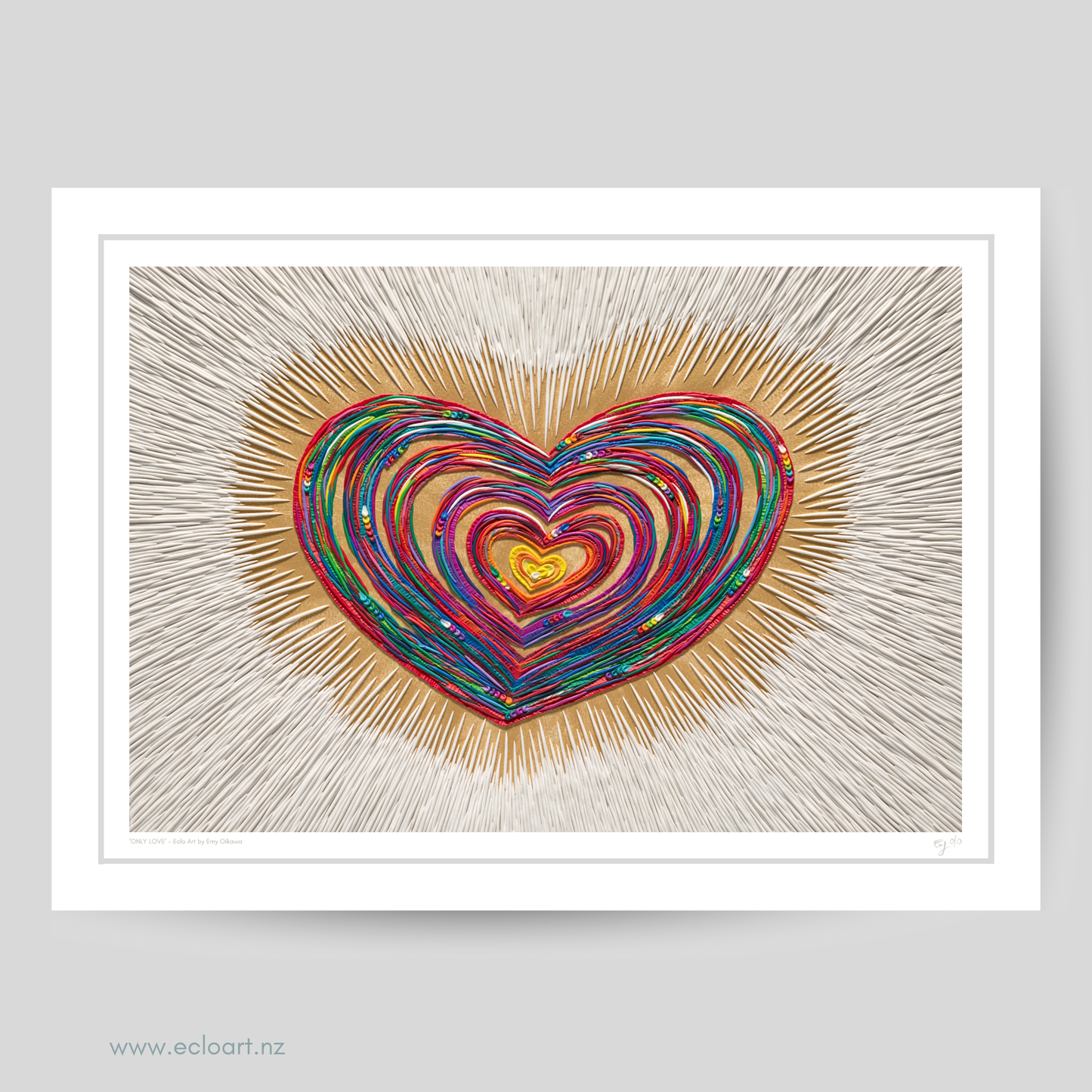 ONLY LOVE Clay Art Print by Emy Oikawa, Eclo Art