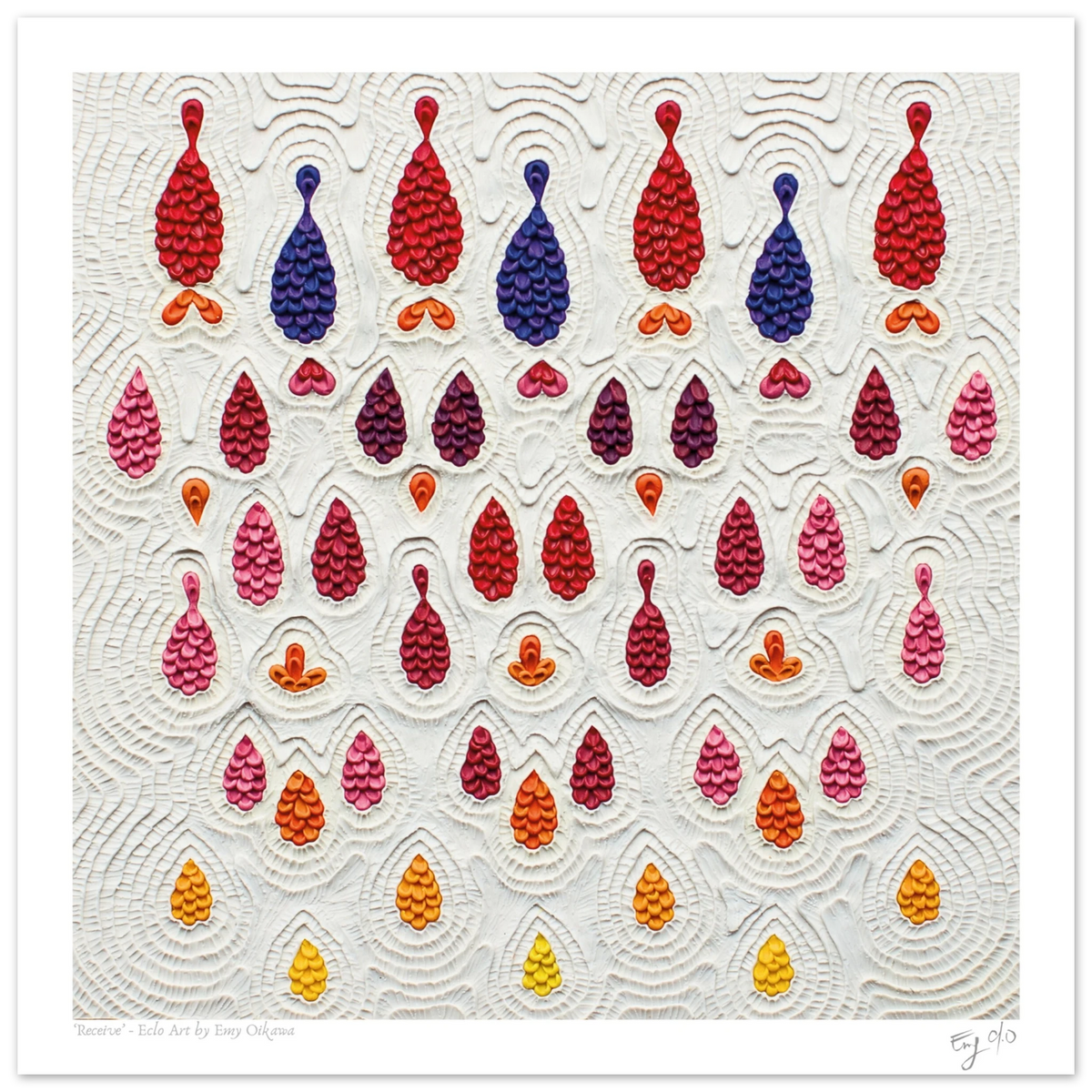 Receive, an abstract Plasticine Clay Art print by Emy Oikawa from Eclo Art