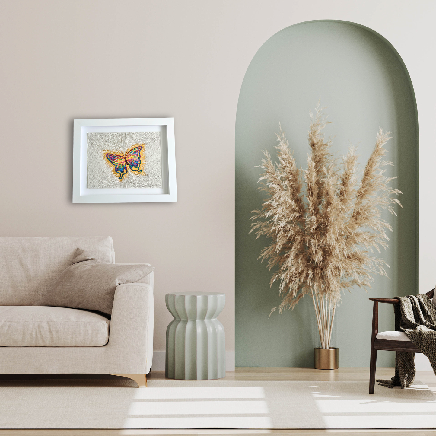 ''Spirit Sign'' (Butterfly) Original Clay Art Piece