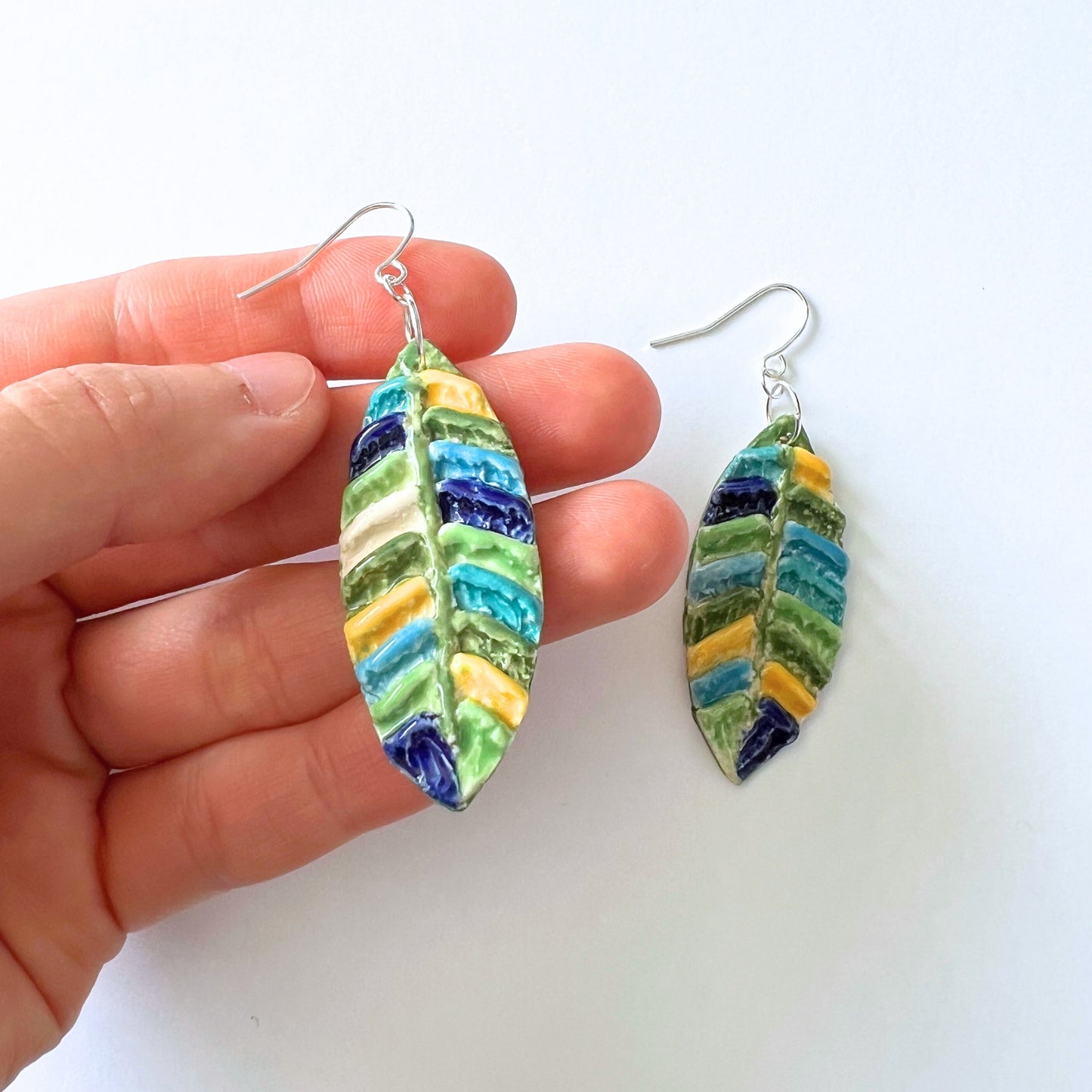 Captivating Leaf Earrings // Textured