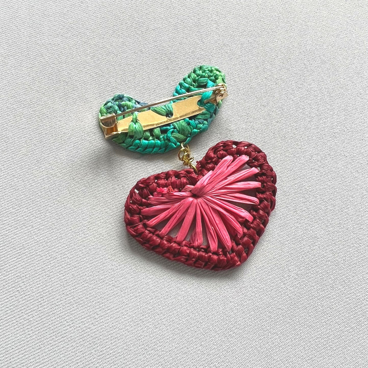 The Fruit Of Love Raffia Brooch