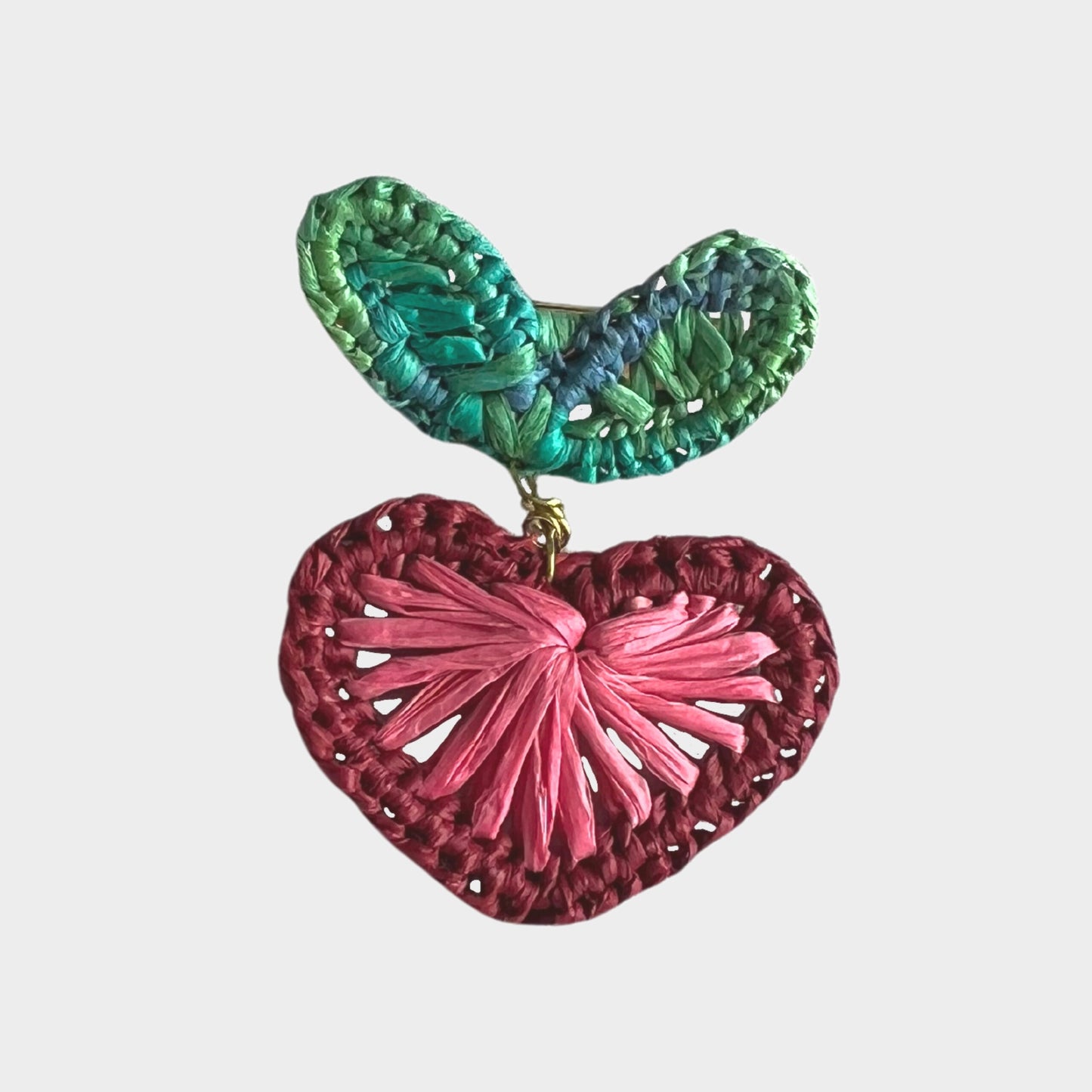 The Fruit Of Love Raffia Brooch