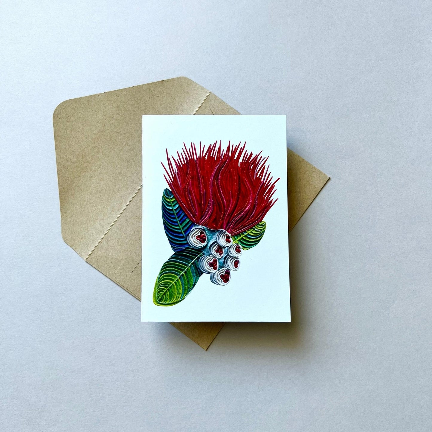 The Pohutukawa Flower Reusable Greeting Card