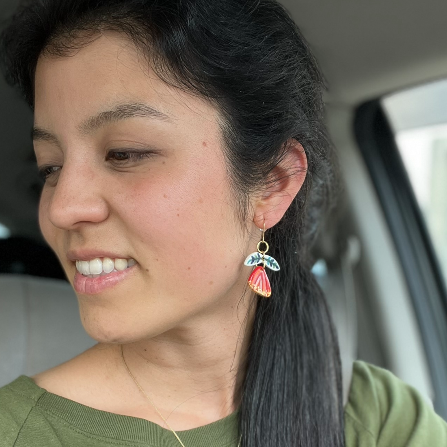 The Pohutukawa Spark of Life Earrings