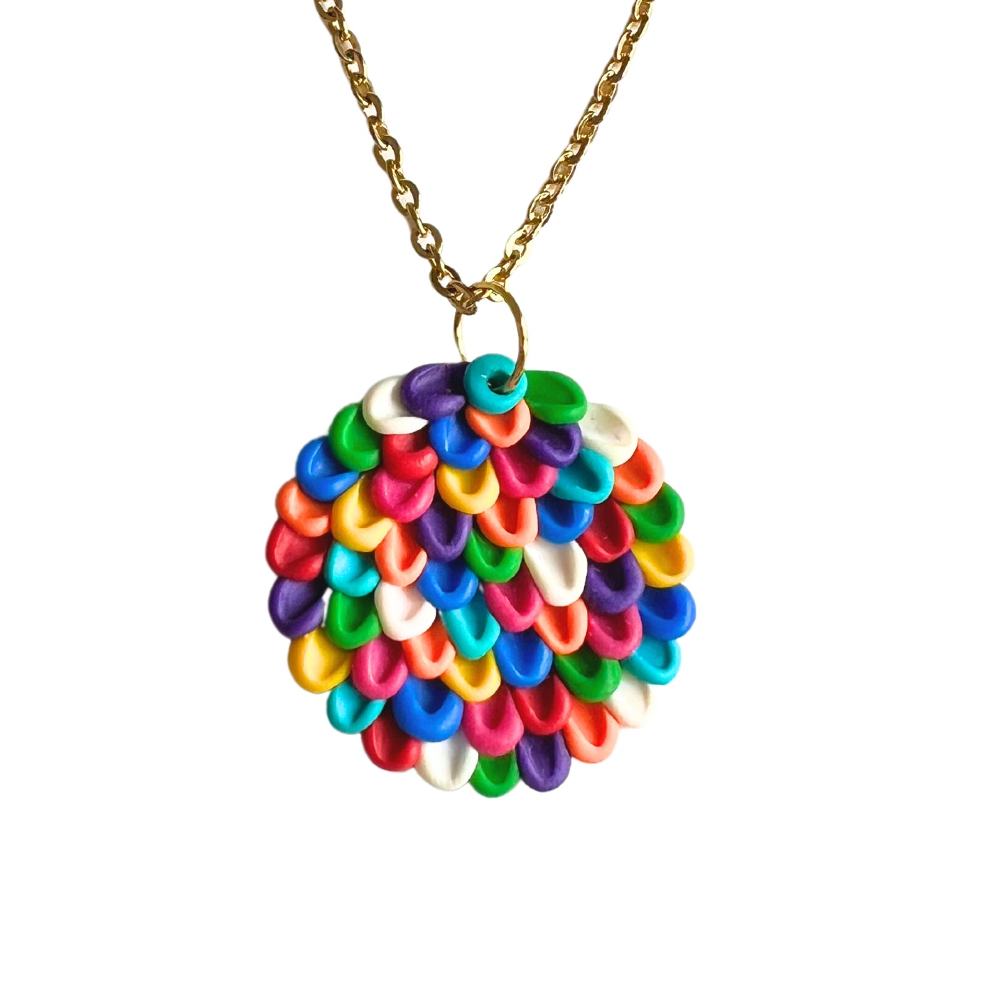 Colourful Feathers (Large) Necklace