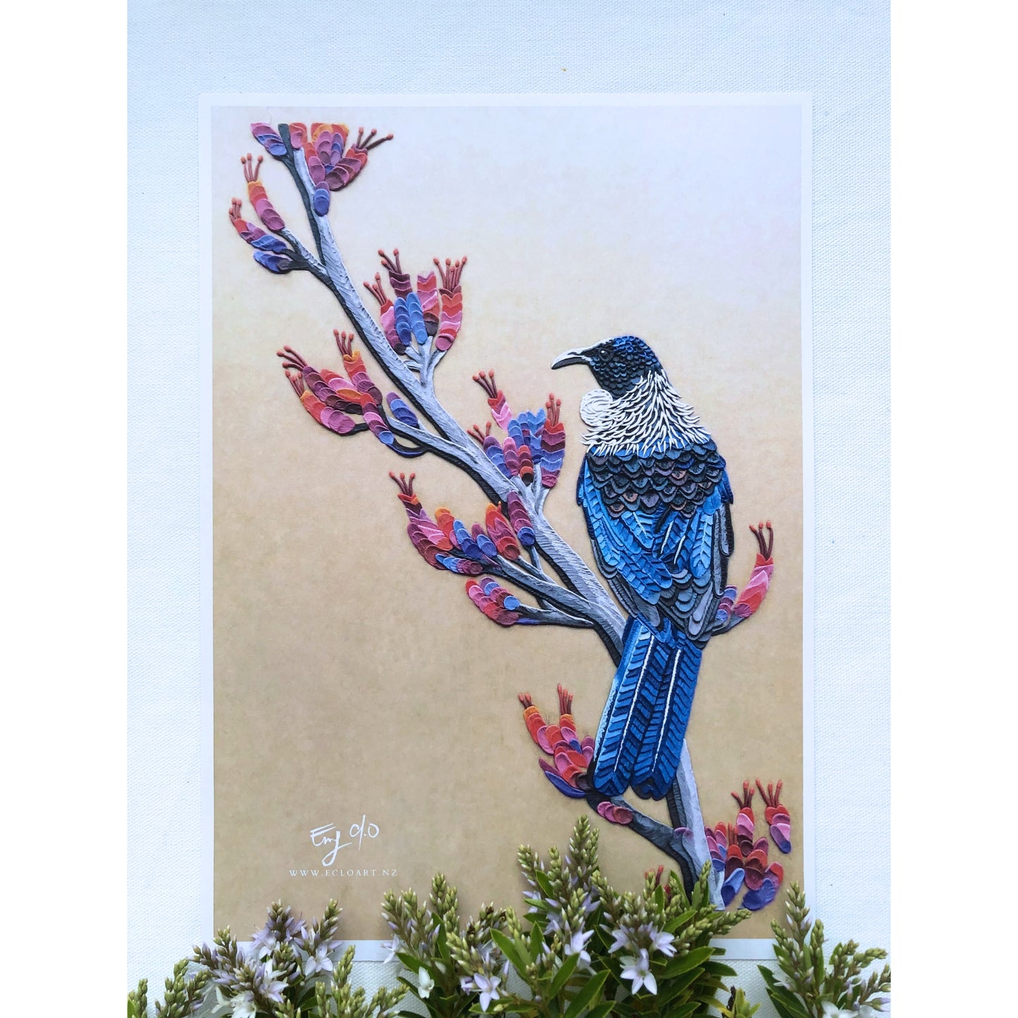 Tui Bird A4 Print