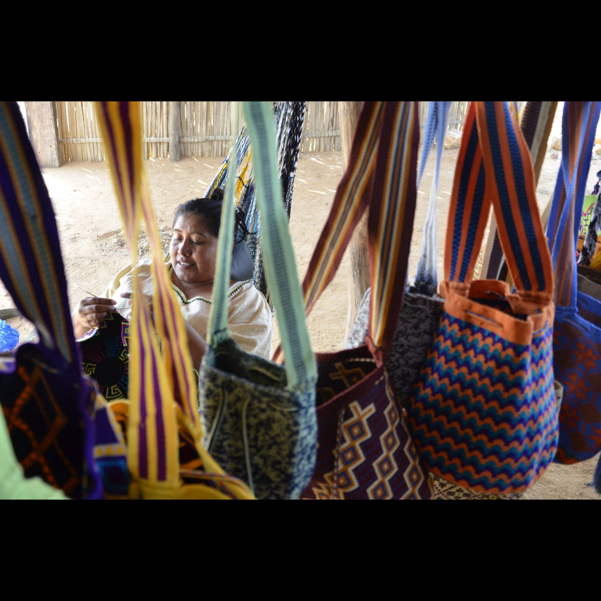 Mustard & Jute Wayúu Style Bag – EcloArt