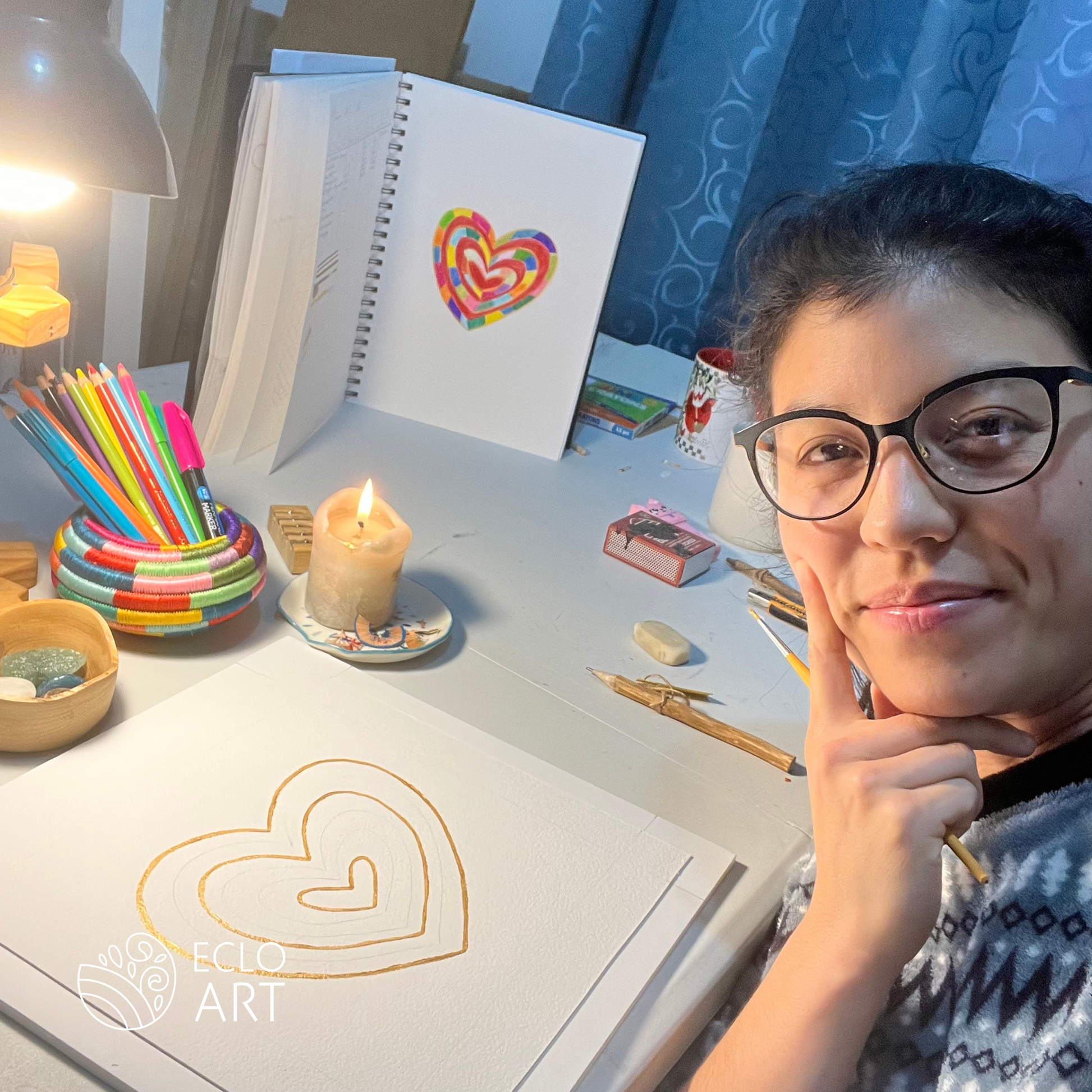 clay artist Emy Oikawa from Eclo Art excited about her new I LOVE ME Original piece