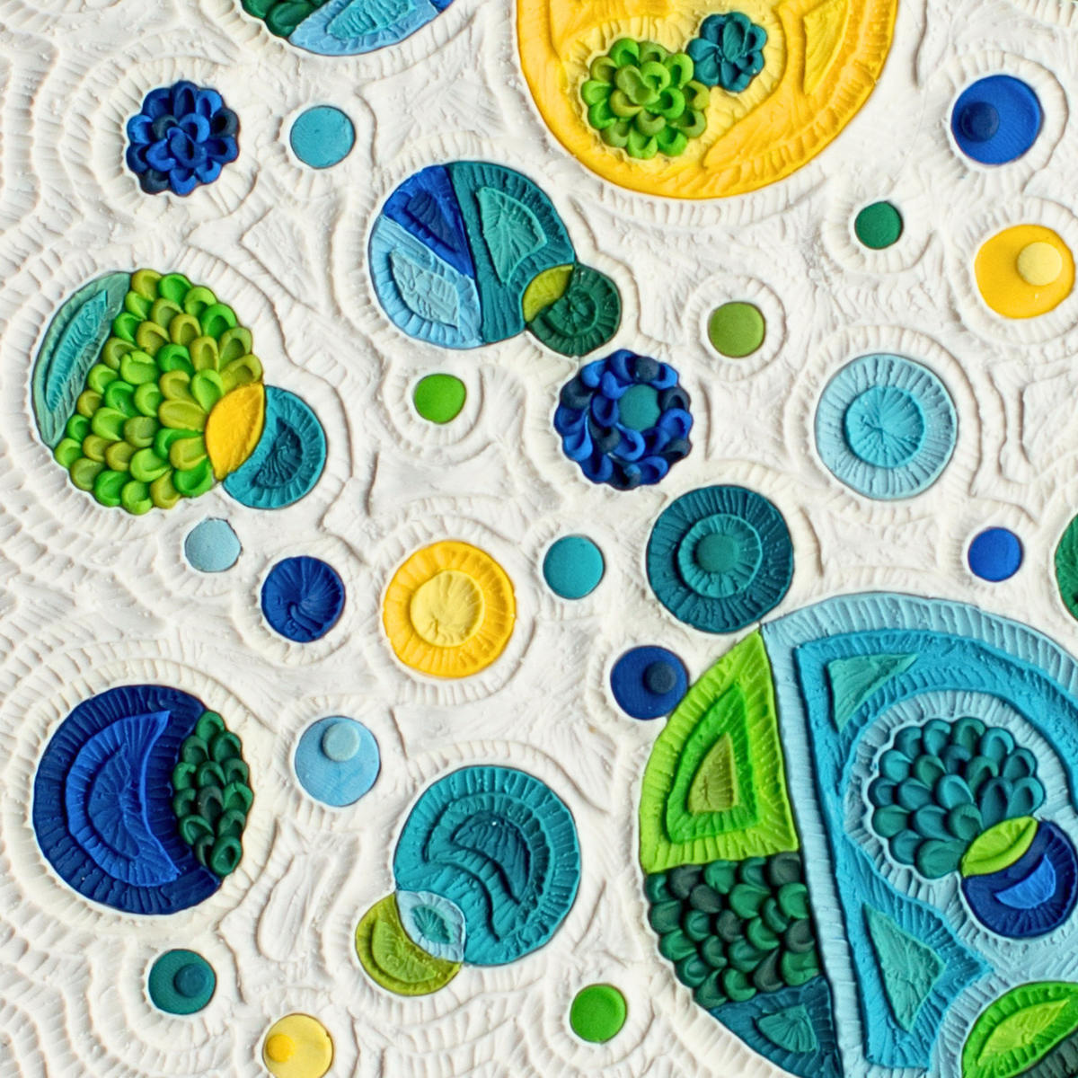 Abundance plasticine clay art print, lots of bubbles of opportunities by artist Emy Oikawa.