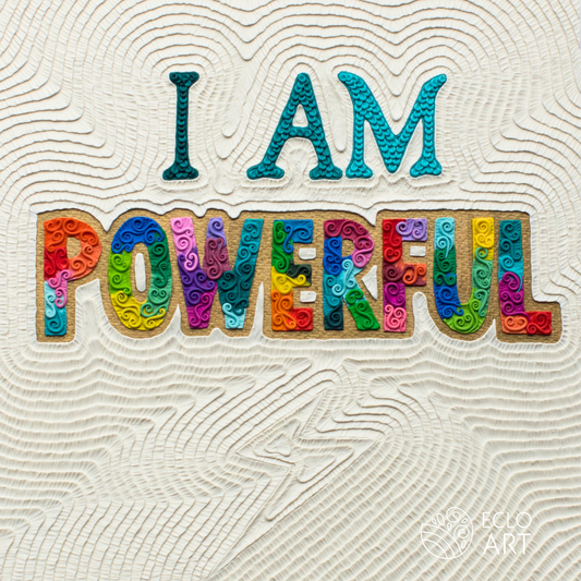 "I AM POWERFUL" Clay Art Piece