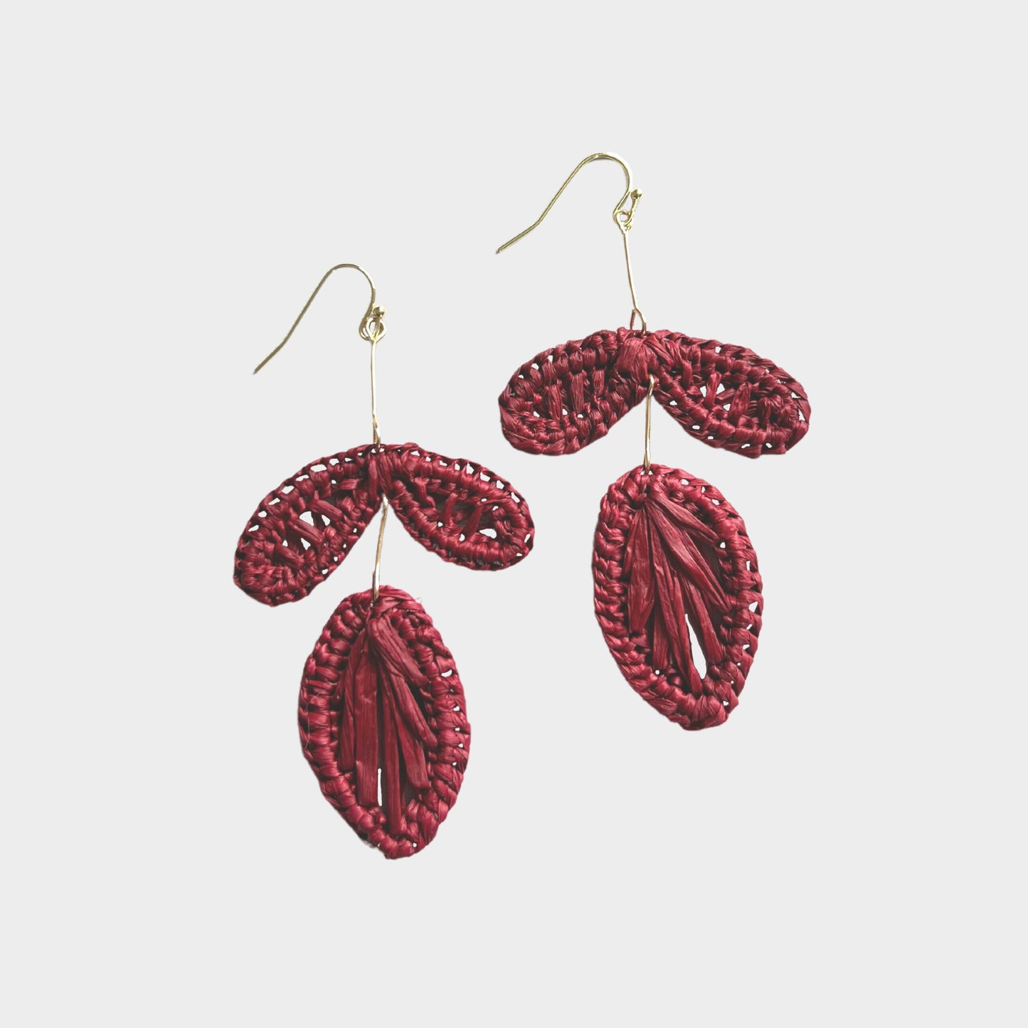 Seasons Leaves Raffia Earrings